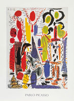 Pablo Picasso exhibition poster - The studio in Cannes - The Atelier - museum artist - art print - 1997