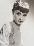 Audrey Hepburn exhibition poster - portrait - black white photography - offset lithograph - hollywood - art print - movie star