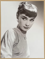 Audrey Hepburn exhibition poster - portrait - black white photography - offset lithograph - hollywood - art print - movie star