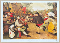 Pieter Breughel exhibition poster - Peasant's Dance - museum artist - art print