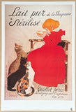 Theophile Alexander Steinlen exhibition poster - Lait pur sterilise - girl - milk - cats - Art Nouveau - art print - 1983