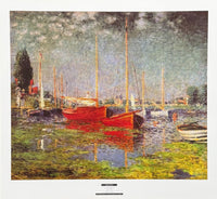 Claude Monet exhibition poster - Argenteuil - impressionism - romantic - museum artist - art print - 1991