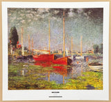 Claude Monet exhibition poster - Argenteuil - impressionism - romantic - museum artist - art print - 1991