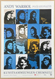 Andy Warhol exhibition poster - Jackie (blue) - pop art - Kunstsammlungen Chemnitz - museum artist - art print - portrait - Kennedy Onassis