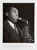 William P Gottlieb exhibition poster - The Golden Age of Jazz - black white photography - music - concert - trumpet - art print