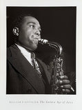 William P Gottlieb exhibition poster - The Golden Age of Jazz - black white photography - music - concert - trumpet - art print