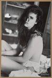 Alain Daussin exhibition poster - Brigitte - Nude Female - black white photography - naked lady - sexy - bedroom - art print - 1990