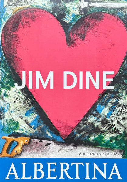 Jim Dine exhibition poster - Heart - Love - pop art - museum artist - art print - 2024