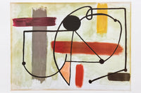 Joan Miro exhibition poster - Female torso - museum artist - art print - abstract - surrealism - offset litho