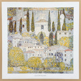 Gustav Klimt exhibition poster - Church at Cassone - Garda - museum artist - art print