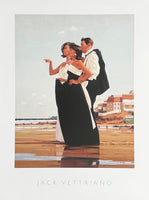 Jack Vettriano exhibition poster - The missing man - love kiss - museum artist - art print - 1996