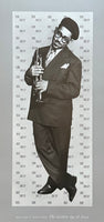 William P Gottlieb exhibition poster - The golden age of jazz - black white photography - music - concert  - trumpet - art print