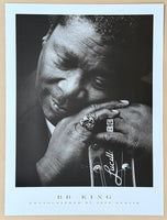 Jeff Sedlik exhibition poster - BB King - black white photography - music - blues - museum artist - art print - 1995
