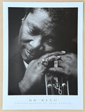 Jeff Sedlik exhibition poster - BB King - black white photography - music - blues - museum artist - art print - 1995