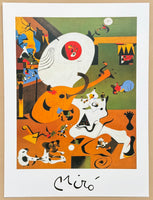 Joan Miro exhibition poster - Dutch Interior - museum artist - art print - surrealism - offset litho - 1993