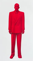 Katharina Fritsch exhibition poster - Red man - handler - offset litho - museum artist - art print