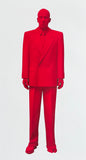 Katharina Fritsch exhibition poster - Red man - handler - offset litho - museum artist - art print