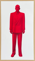 Katharina Fritsch exhibition poster - Red man - handler - offset litho - museum artist - art print