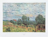 Alfred Sisley poster - The Brickfield - landscape - museum artist - art print - 1970s