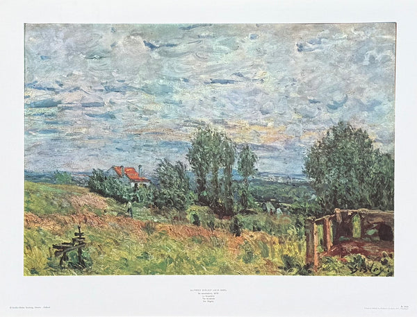 Alfred Sisley poster - The Brickfield - landscape - museum artist - art print - 1970s