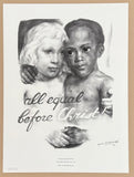 Aart van Dobbenburgh exhibition poster - All are equal before Christ - art print - 1970s