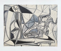 Pablo Picasso exhibition poster - Goat's skull, bottle and candle - still life - museum artist - art print - 2013