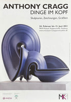 Anthony Cragg exhibition poster - McCormack - British Sculptor - museum artist - art print - blue - 2011
