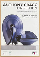 Anthony Cragg exhibition poster - McCormack - British Sculptor - museum artist - art print - blue - 2011