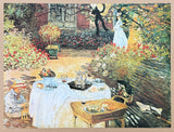 Claude Monet exhibition poster - Lunch in the garden - impressionist - romantic - museum artist - art print