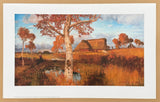 Otto Modersohn exhibition poster - Autumn morning in Moor - museum artist - art print - German artist - Kunsthalle Bremen