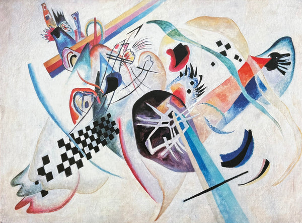 Kandinsky exhibition poster - Composition no. 224, on the white - museum artist - art print - cubism