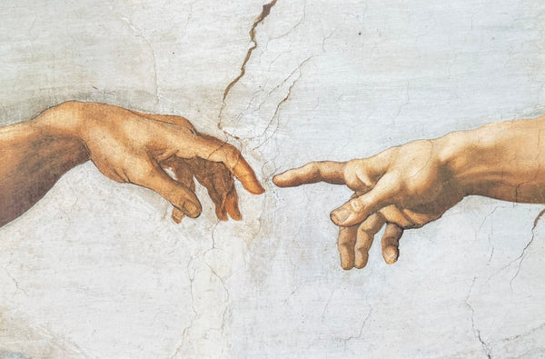Michelangelo exhibition poster - Creation of Adam - renaissance - museum artist - art print