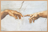 Michelangelo exhibition poster - Creation of Adam - renaissance - museum artist - art print