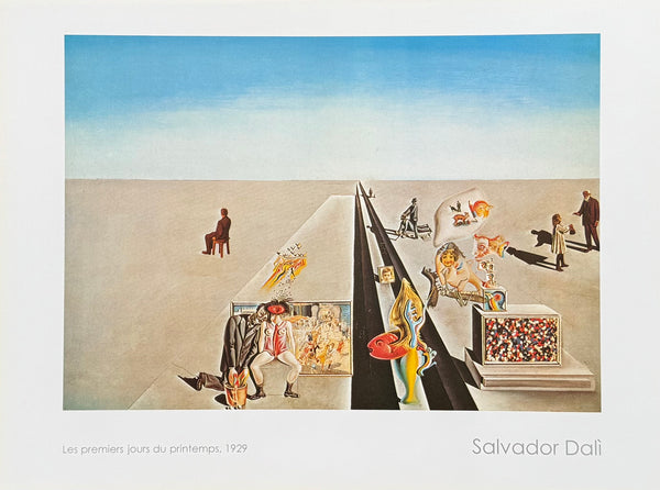 Salvador Dali exhibition poster - Les premier jours du printemps - The first days of spring - museum artist - art print - 2004