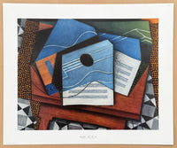 Juan Gris exhibition poster - Still Life - museum artist - early art print - offset lithograph - Cubism - Spanish Painter - 1970s