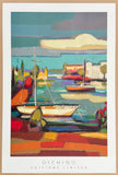 Dichino exhibition poster - Sorrento - Boats - Sailing - Sea - art print