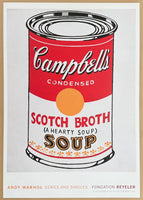 Andy Warhol exhibition poster - Series and Singles - Campbell's soup - Scotch Broth - museum artist - large art print - 2000