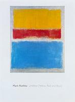 Mark Rothko exhibition poster - Untitled - Yellow, red and blue - offset lithograph - museum artist - art print - 1998