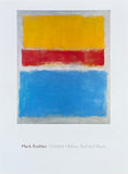 Mark Rothko exhibition poster - Untitled - Yellow, red and blue - offset lithograph - museum artist - art print - 1998