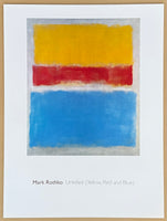 Mark Rothko exhibition poster - Untitled - Yellow, red and blue - offset lithograph - museum artist - art print - 1998