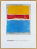 Mark Rothko exhibition poster - Untitled - Yellow, red and blue - offset lithograph - museum artist - art print - 1998