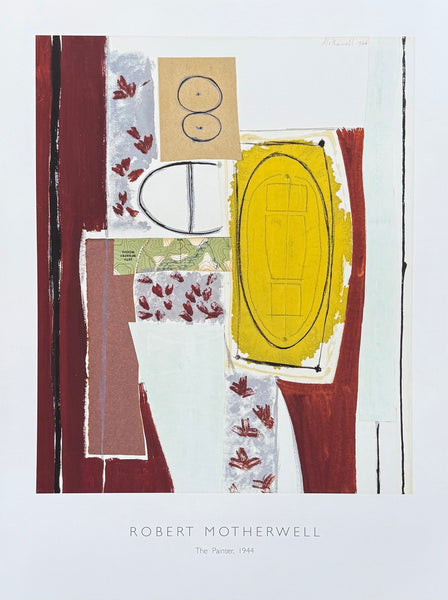 Robert Motherwell exhibition poster - The Painter - museum artist - art print - 2014