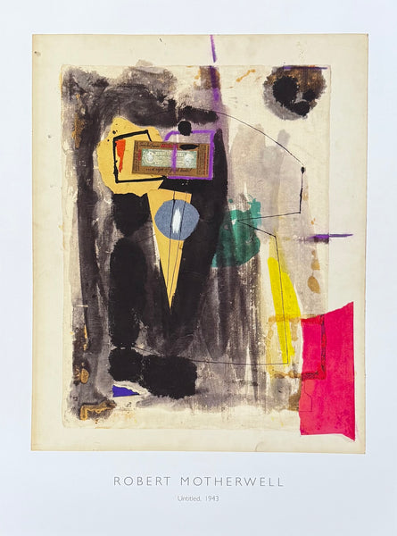 Robert Motherwell exhibition poster - Untitled, 1943 - museum artist - art print - 2014