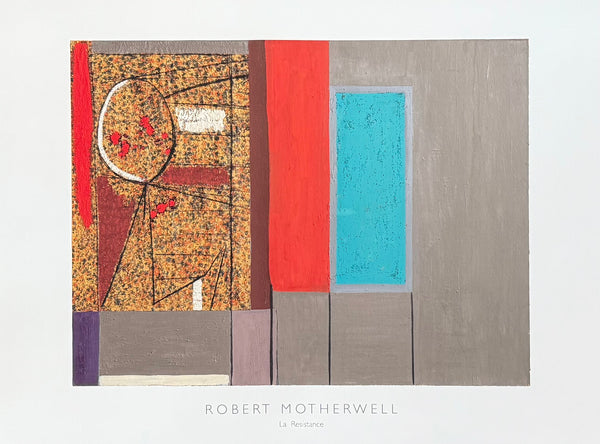 Robert Motherwell exhibition poster - La Resistance - museum artist - art print - 2014