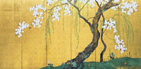 Sakai Hoitsu exhibition poster - Maples and Cherry Trees - Japanese painter - museum artist - art print