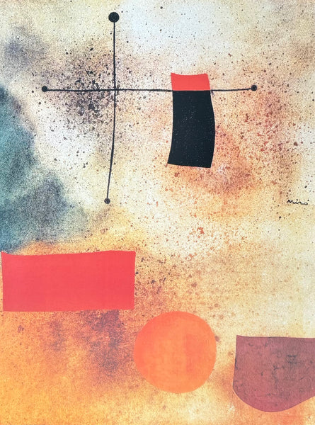 Joan Miro exhibition poster - Abstract, 1935 - museum artist - art print - surrealism - 1999