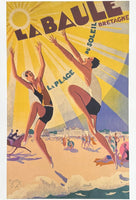 La Baule exhibition poster - La Place du Soleil - Bretagne - France - reproduction - travel tourism - art print