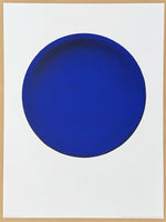 Yves Klein exhibition poster - Disque Bleu - blue circle - French Artist - museum artist - art print - blue