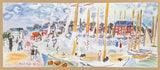 Raoul Dufy exhibition poster - Sunday in Deauville - museum artist - art print - excellent condition - 1994