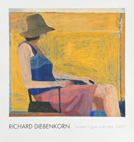 Richard Diebenkorn exhibition poster - Seated Female with Hat - museum artist - art print - 2016